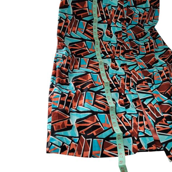 Dopamine Mid Century Mod Pink 60s Psychedelic Long Coat Handmade Teal - Picture 9 of 16